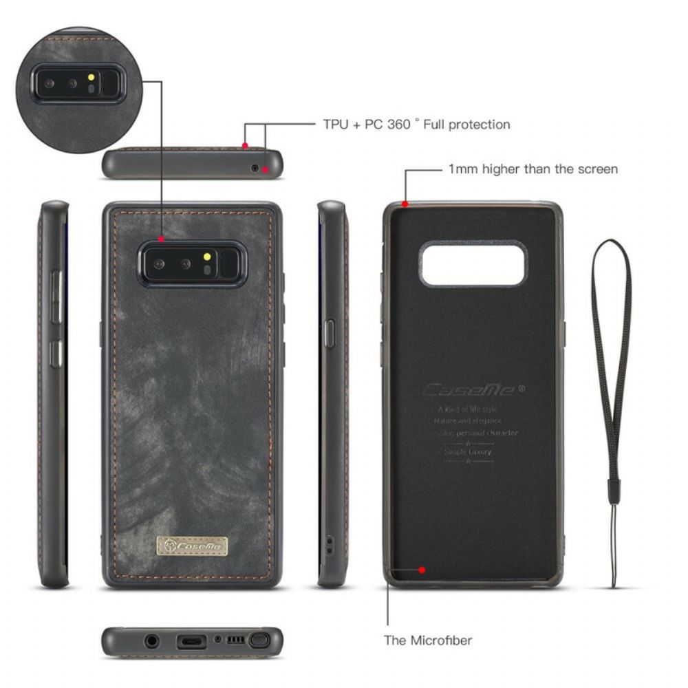 Flip Case Für Samsung Galaxy Note 8 Caseme Vintage-leder