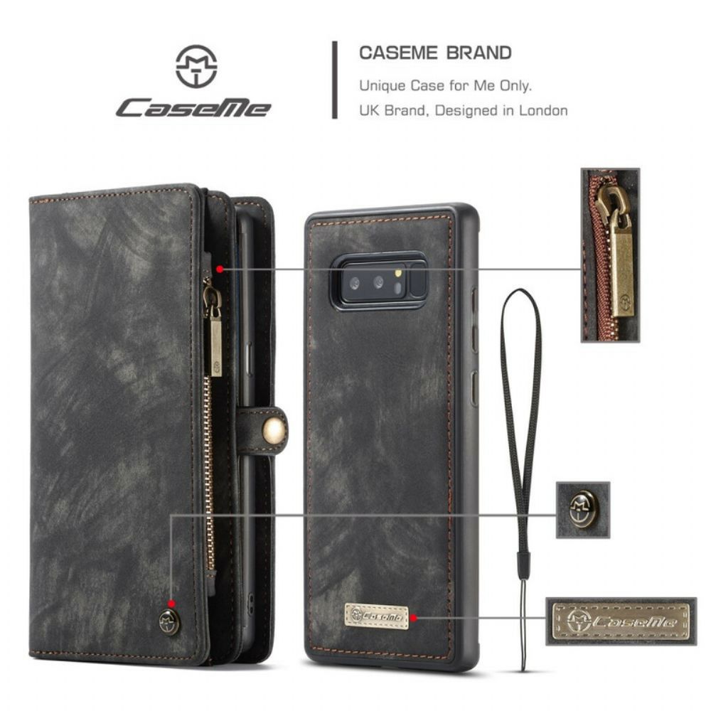 Flip Case Für Samsung Galaxy Note 8 Caseme Vintage-leder