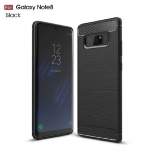 Handyhülle Für Samsung Galaxy Note 8 Gebürstete Kohlefaser