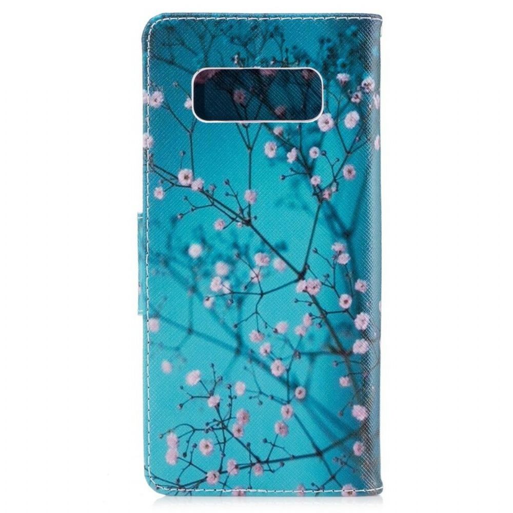 Lederhüllen Für Samsung Galaxy Note 8 Blühender Baum