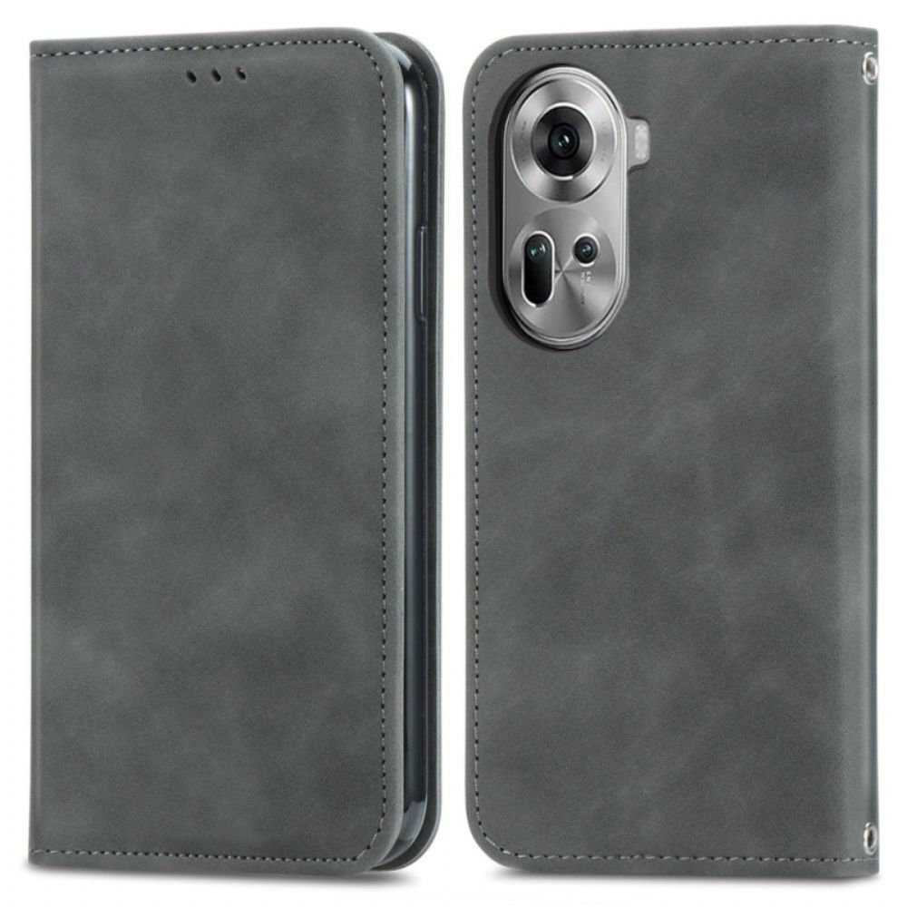 Flip Case Für Oppo Reno 11 5g Wildledereffekt