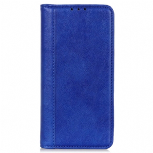 Flip Case Oppo Reno 11 5g Handyhülle Spaltleder Mit Litschi-struktur