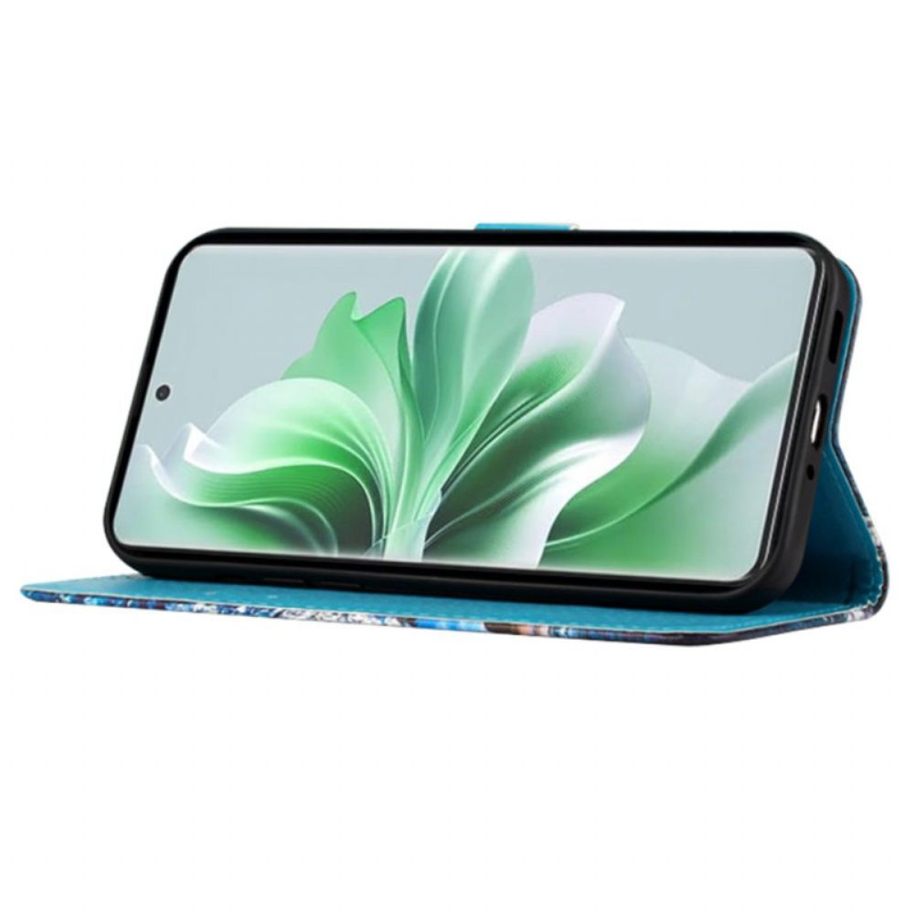 Lederhüllen Für Oppo Reno 11 5g Mandala-blume Mit Riemen