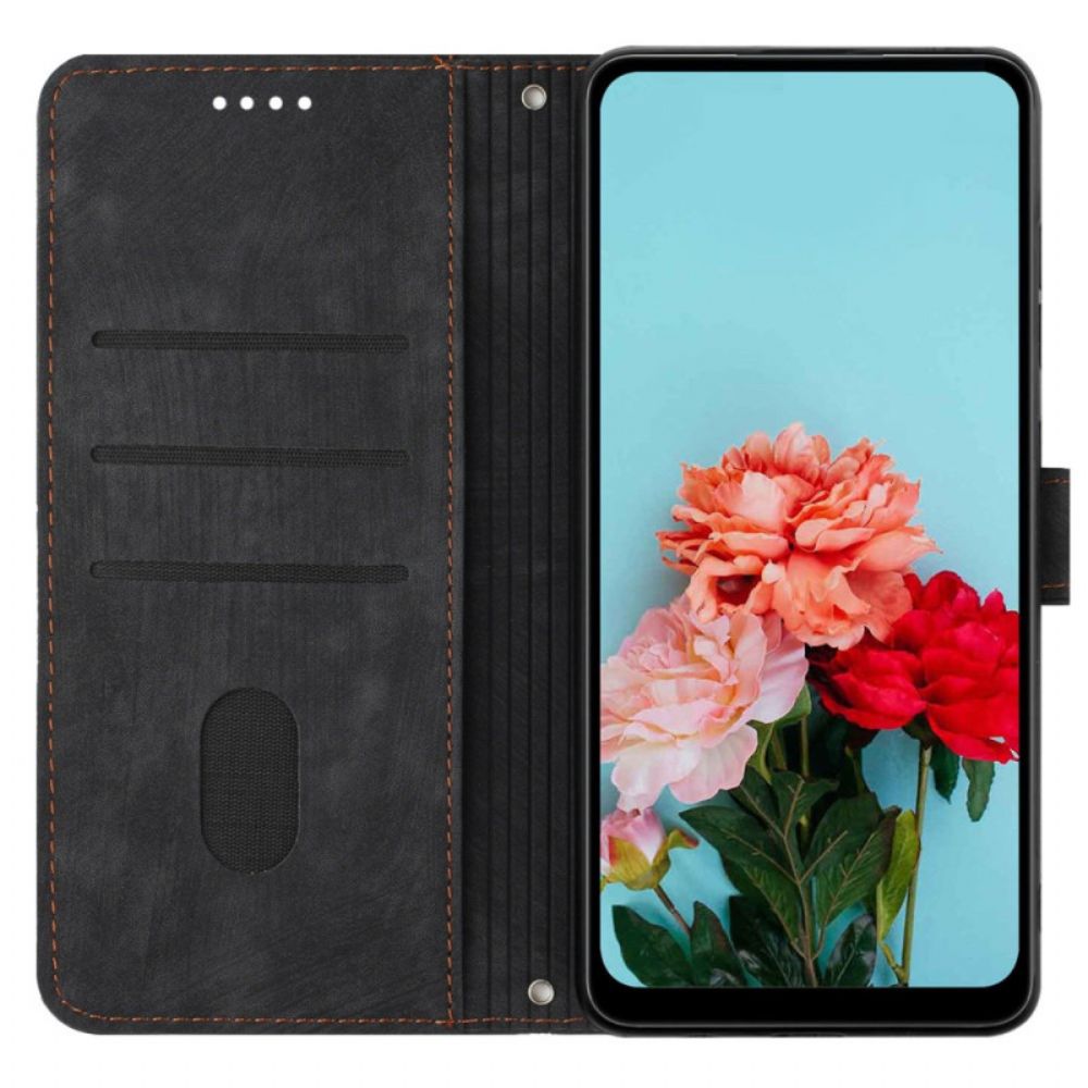 Lederhüllen Oppo Reno 11 5g Designlinien Mit Riemen