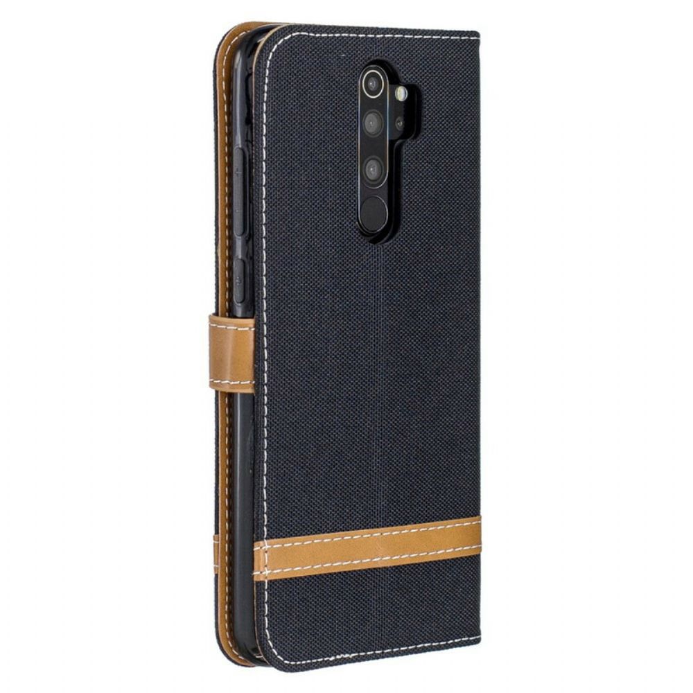 Flip Case Für Xiaomi Redmi Note 8 Pro Mit Kordel Armband In Stoff- Und Lederoptik