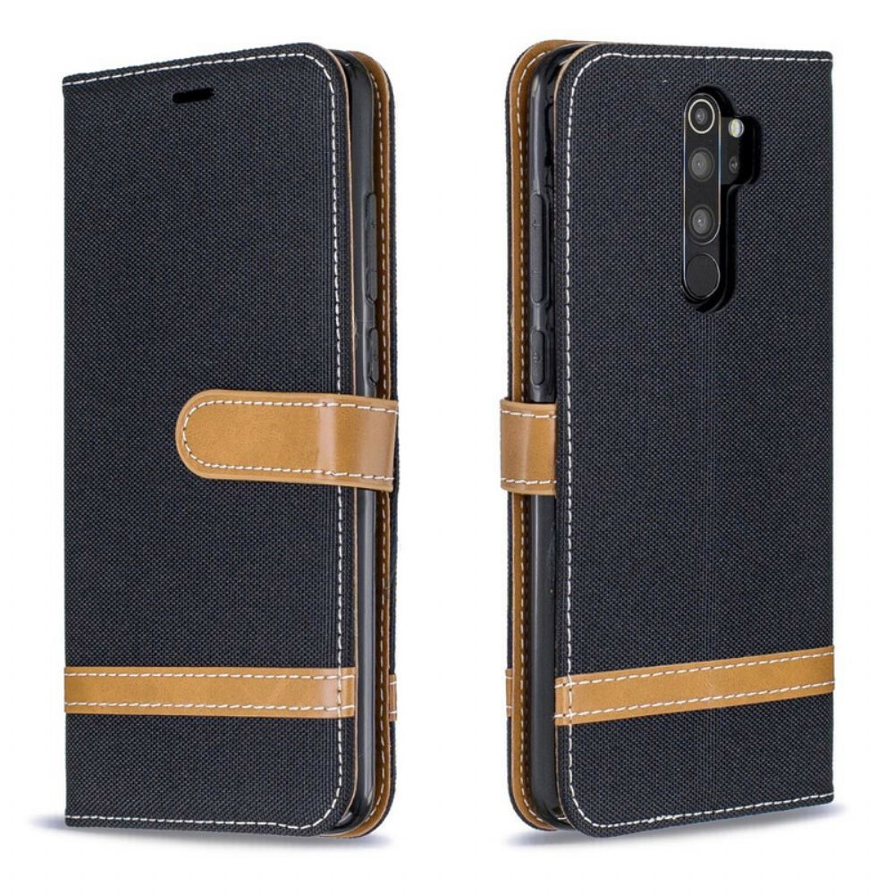 Flip Case Für Xiaomi Redmi Note 8 Pro Mit Kordel Armband In Stoff- Und Lederoptik