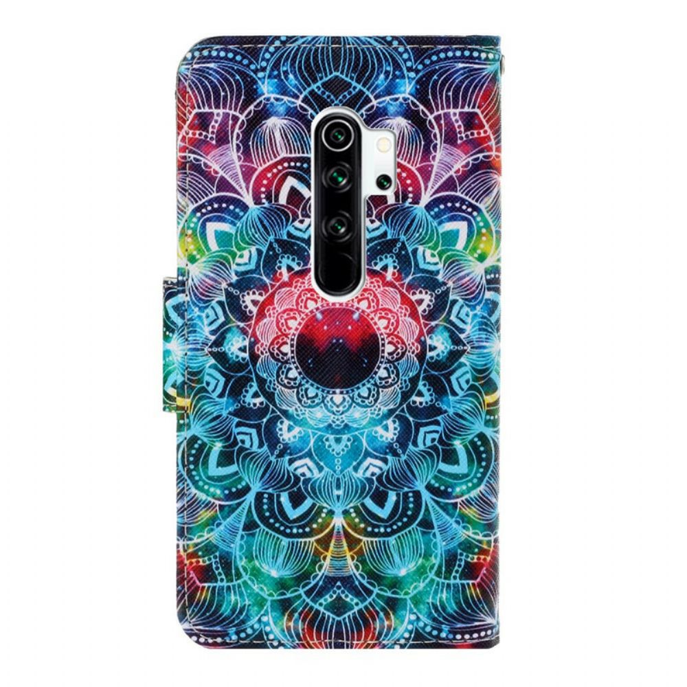 Flip Case Für Xiaomi Redmi Note 8 Pro Mit Kordel Auffälliges Riemchen-mandala