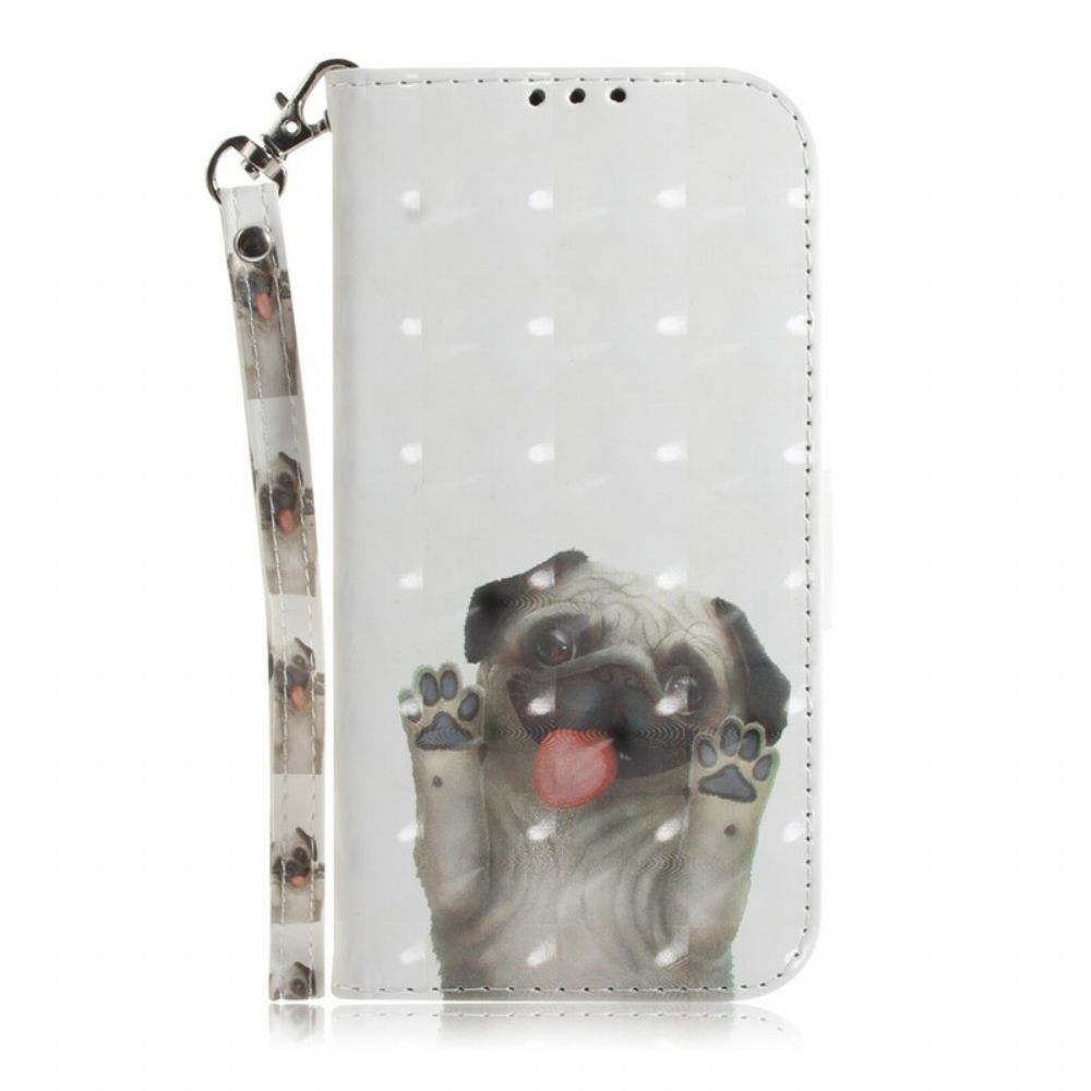 Flip Case Für Xiaomi Redmi Note 8 Pro Mit Kordel Love My Dog Mit Lanyard