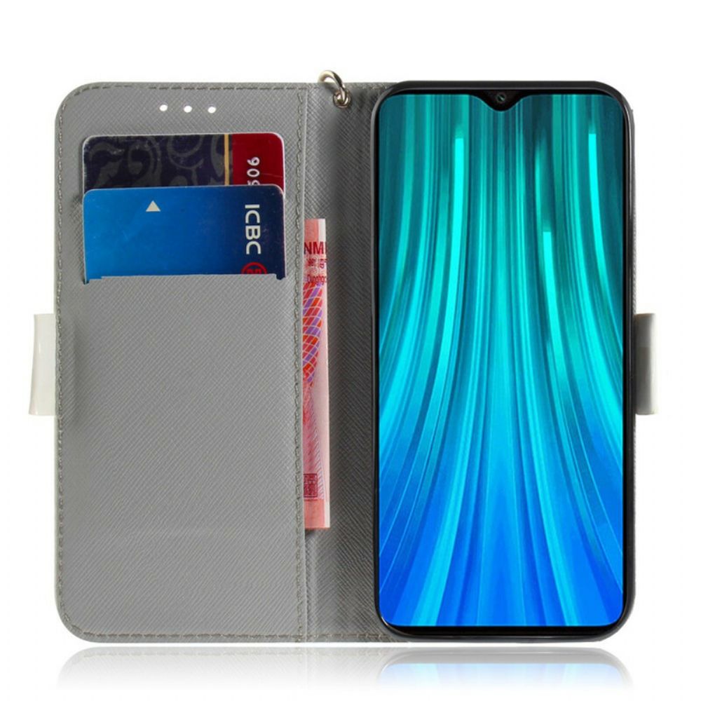 Flip Case Für Xiaomi Redmi Note 8 Pro Mit Kordel Love My Dog Mit Lanyard