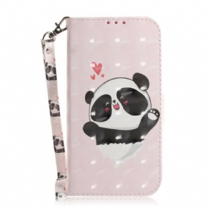 Flip Case Für Xiaomi Redmi Note 8 Pro Mit Kordel Panda-liebesband