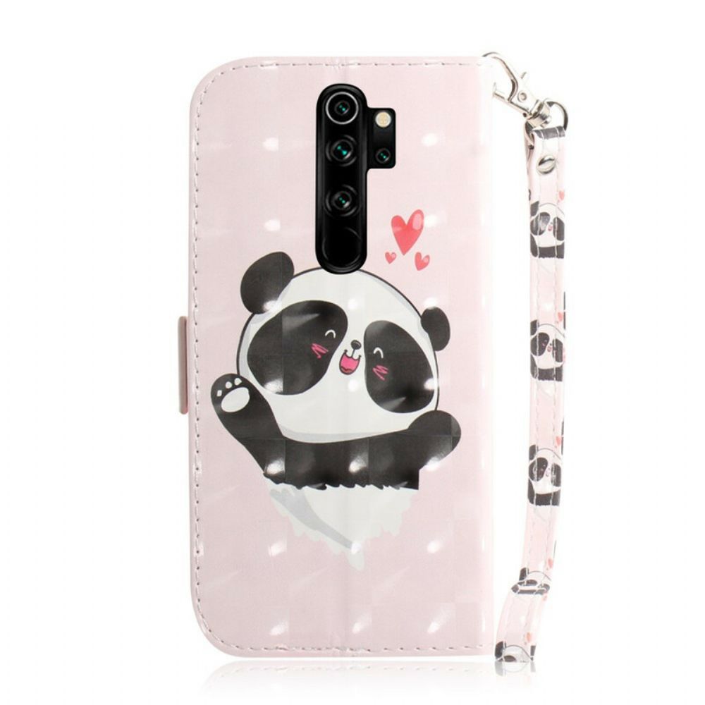 Flip Case Für Xiaomi Redmi Note 8 Pro Mit Kordel Panda-liebesband