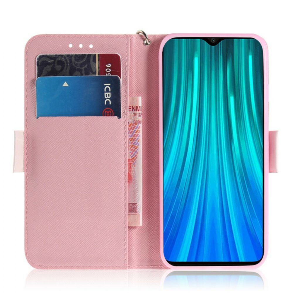 Flip Case Für Xiaomi Redmi Note 8 Pro Mit Kordel Panda-liebesband