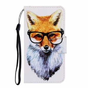 Flip Case Für Xiaomi Redmi Note 8 Pro Mit Kordel Smart Fox Mit Riemen