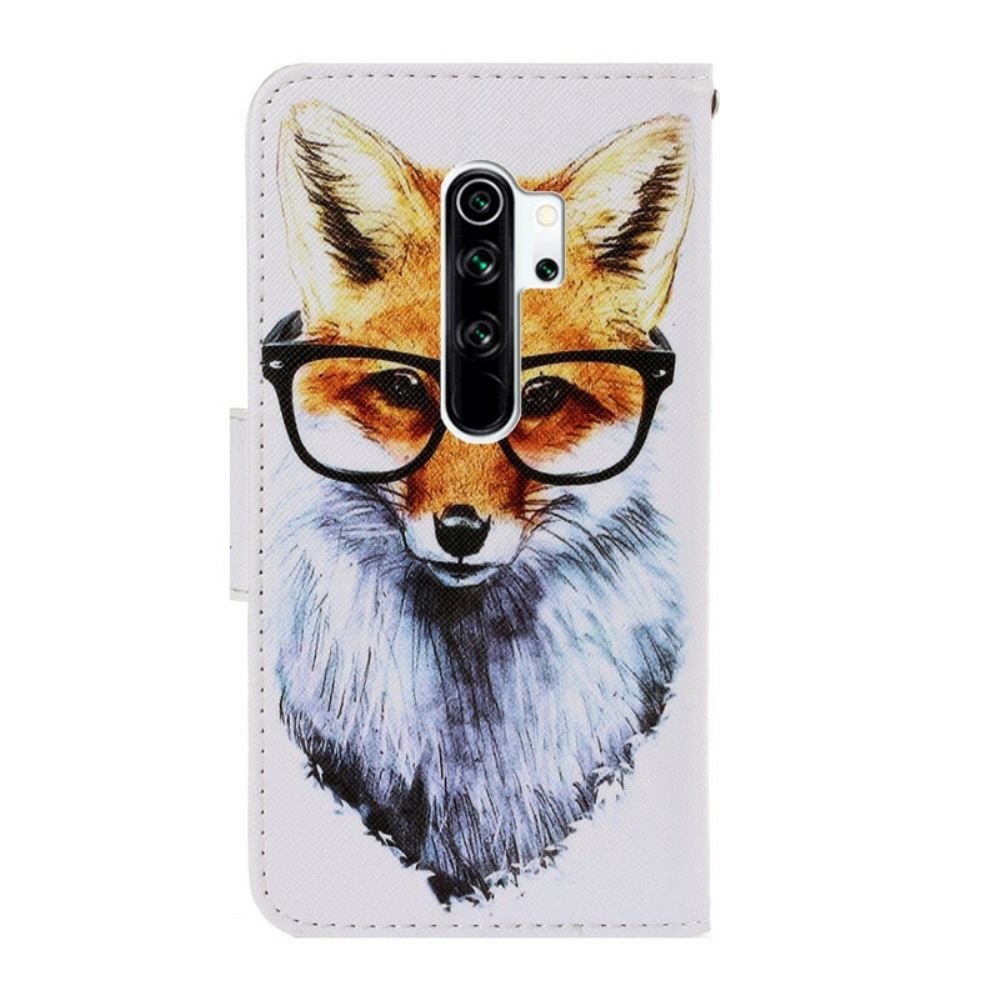 Flip Case Für Xiaomi Redmi Note 8 Pro Mit Kordel Smart Fox Mit Riemen