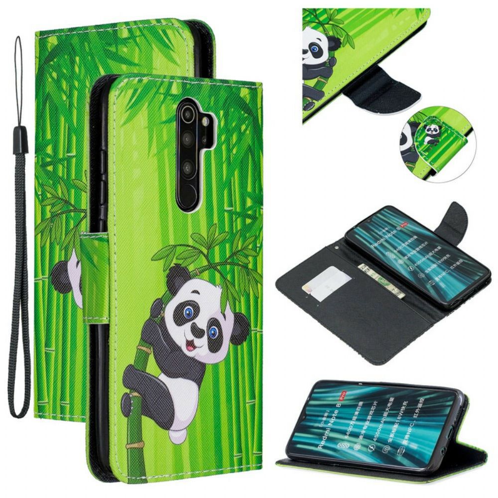 Flip Case Für Xiaomi Redmi Note 8 Pro Panda Und Bambus