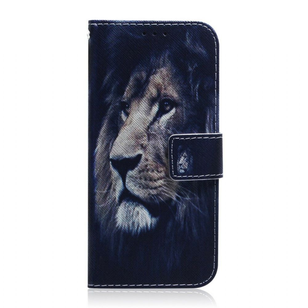 Flip Case Für Xiaomi Redmi Note 8 Pro Träumender Löwe