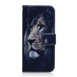 Flip Case Für Xiaomi Redmi Note 8 Pro Träumender Löwe