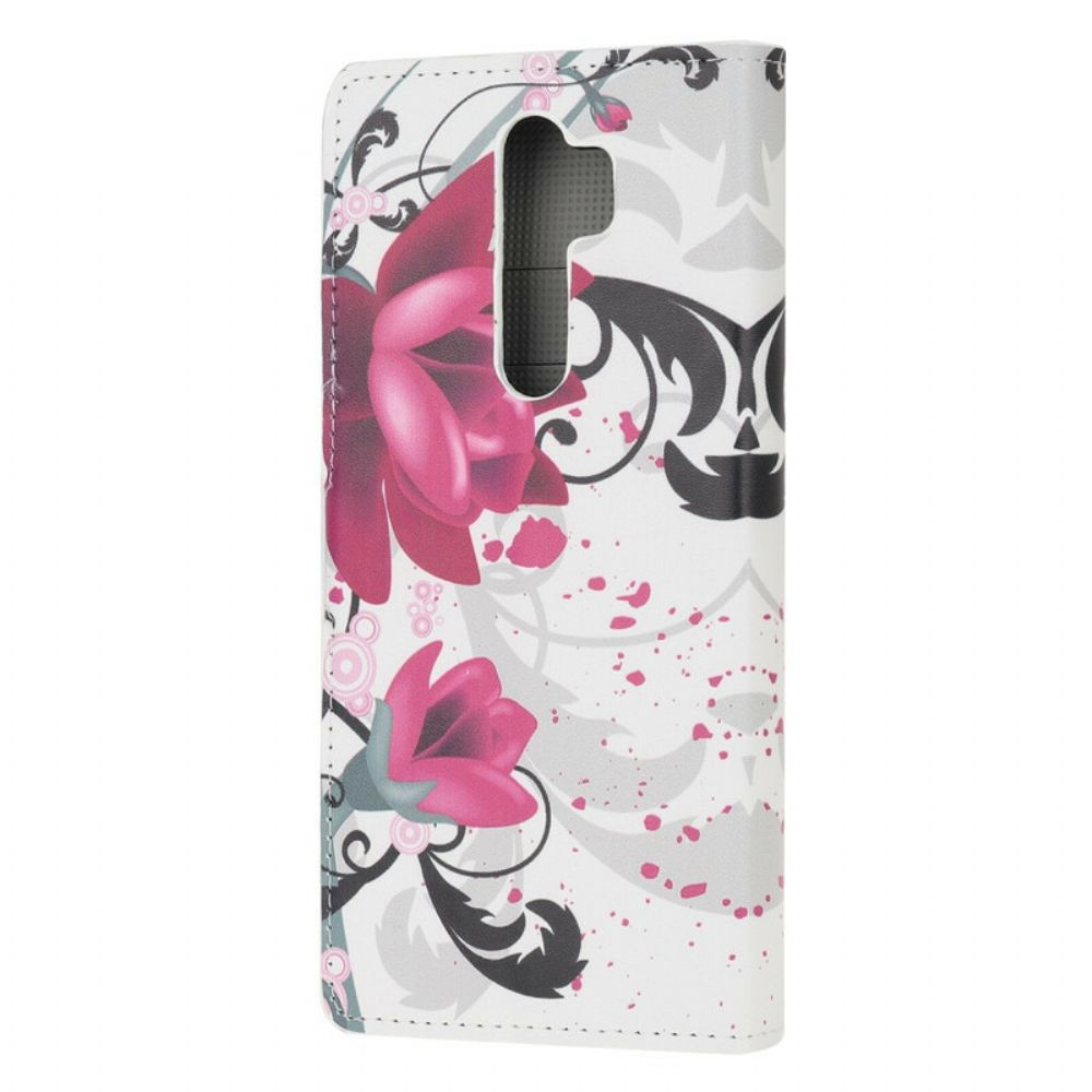 Flip Case Für Xiaomi Redmi Note 8 Pro Tropische Blumen