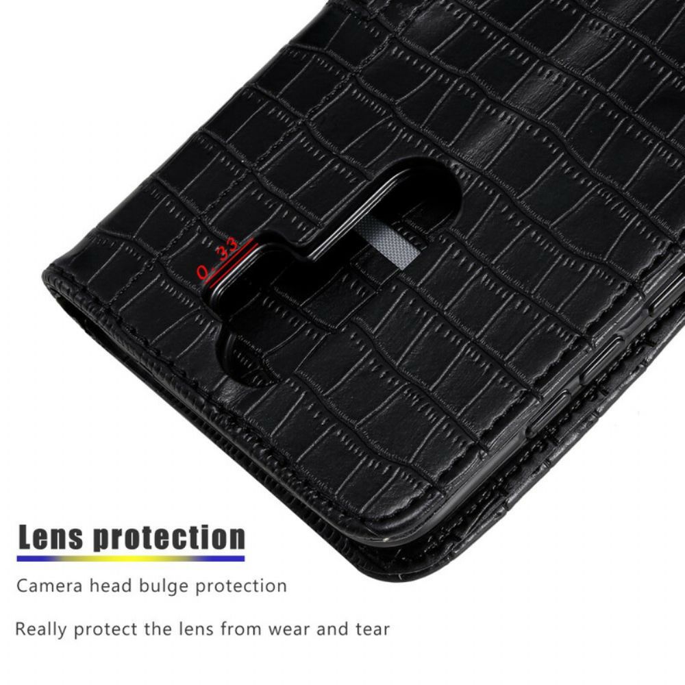 Flip Case Für Xiaomi Redmi Note 8 Pro Vollständig Krokodil