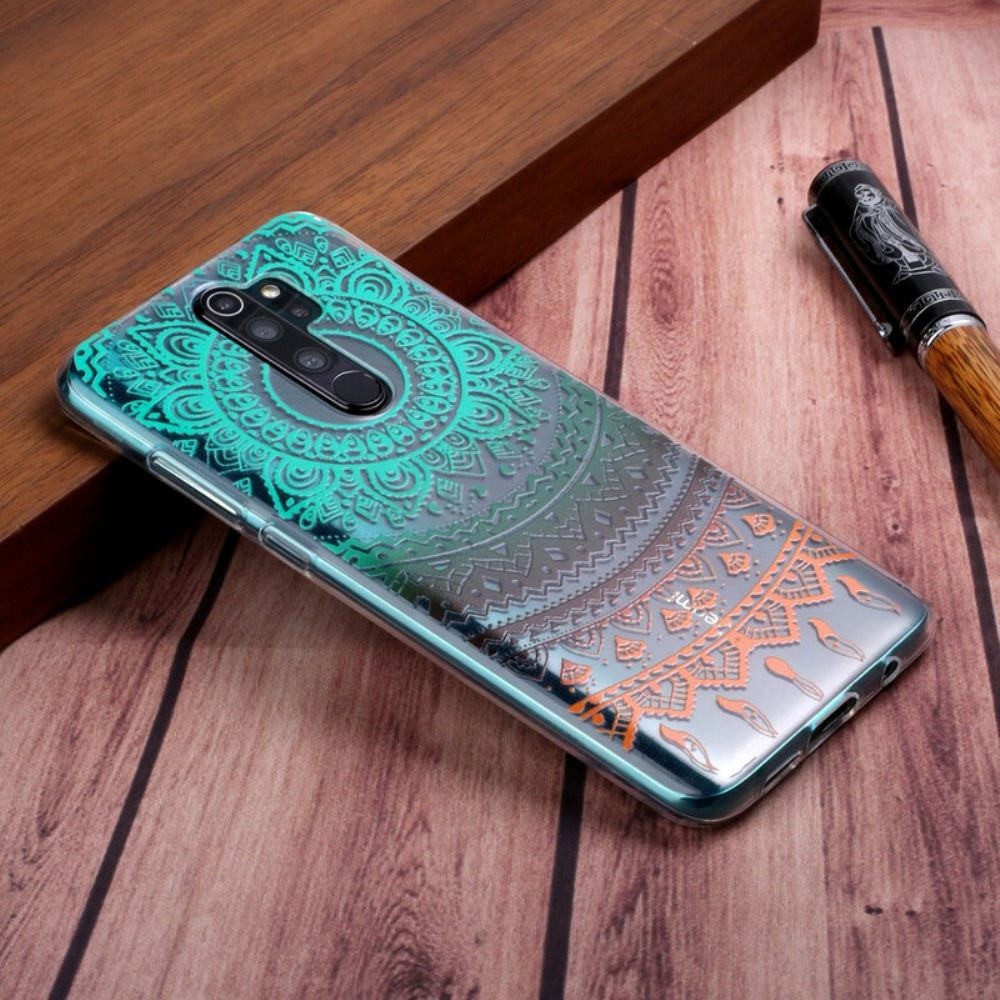 Handyhülle Für Xiaomi Redmi Note 8 Pro Transparentes Farbiges Mandala