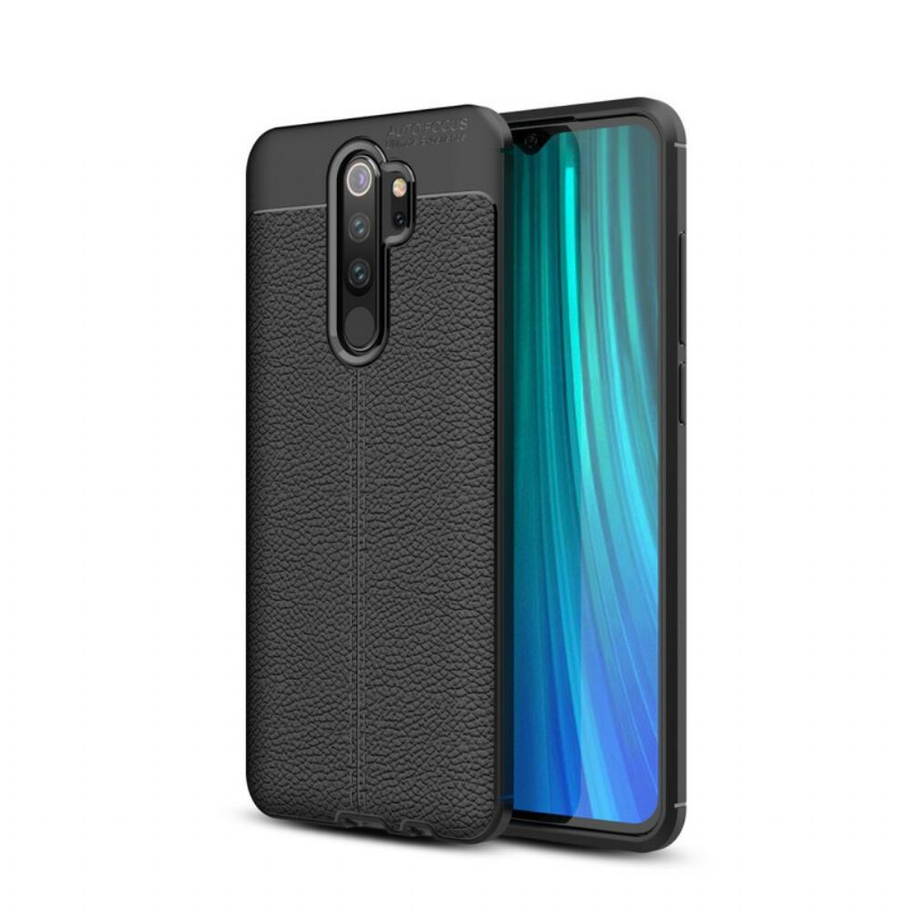 Hülle Für Xiaomi Redmi Note 8 Pro Doppellinie Litschi-leder-effekt