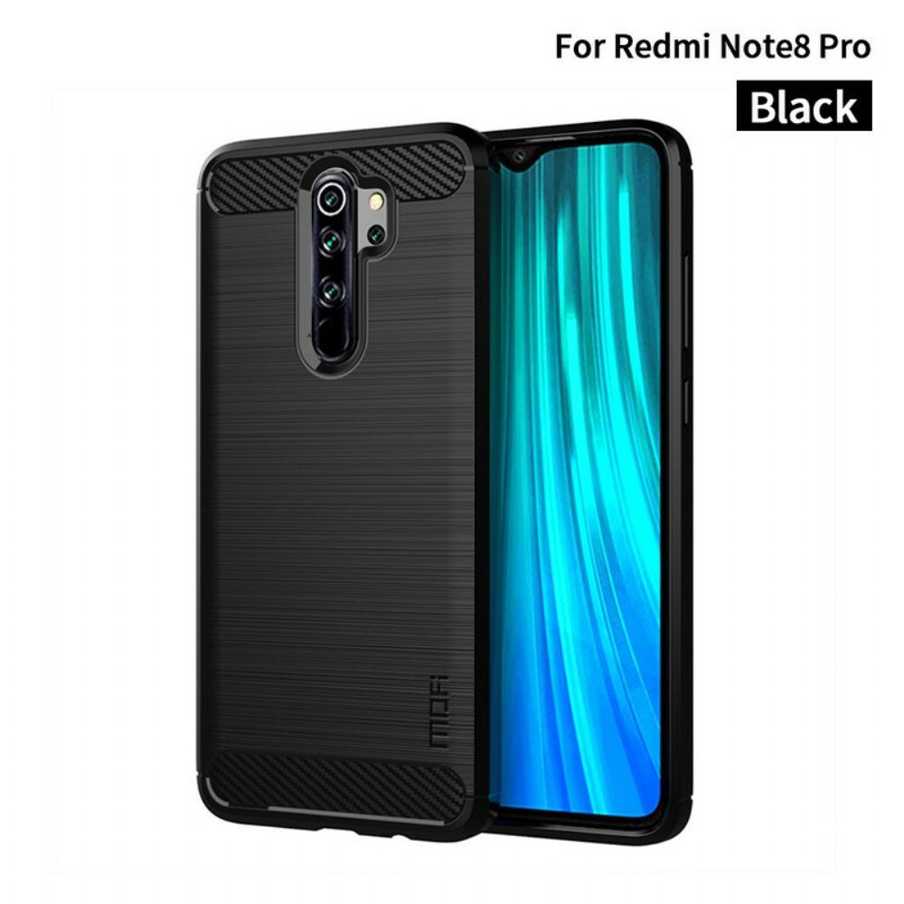 Hülle Für Xiaomi Redmi Note 8 Pro Mofi Gebürstete Kohlefaser