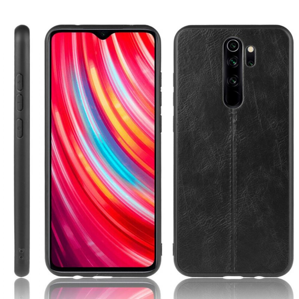 Hülle Für Xiaomi Redmi Note 8 Pro Nähte Lederoptik