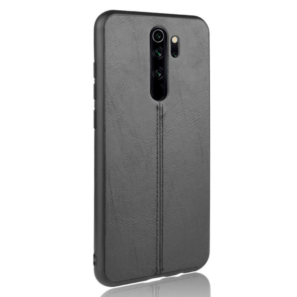 Hülle Für Xiaomi Redmi Note 8 Pro Nähte Lederoptik