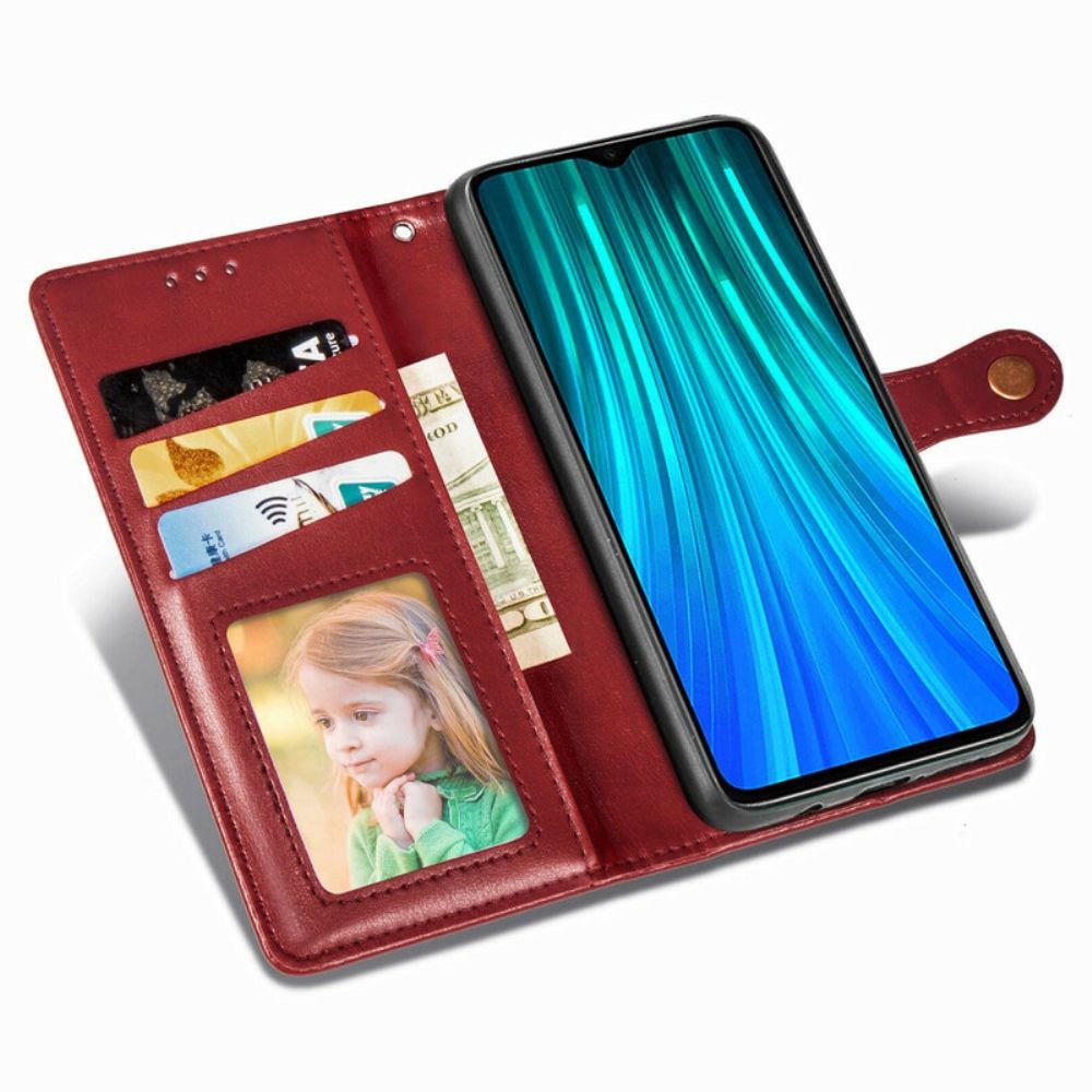 Lederhüllen Für Xiaomi Redmi Note 8 Pro Kunstleder Und Vintage-verschluss