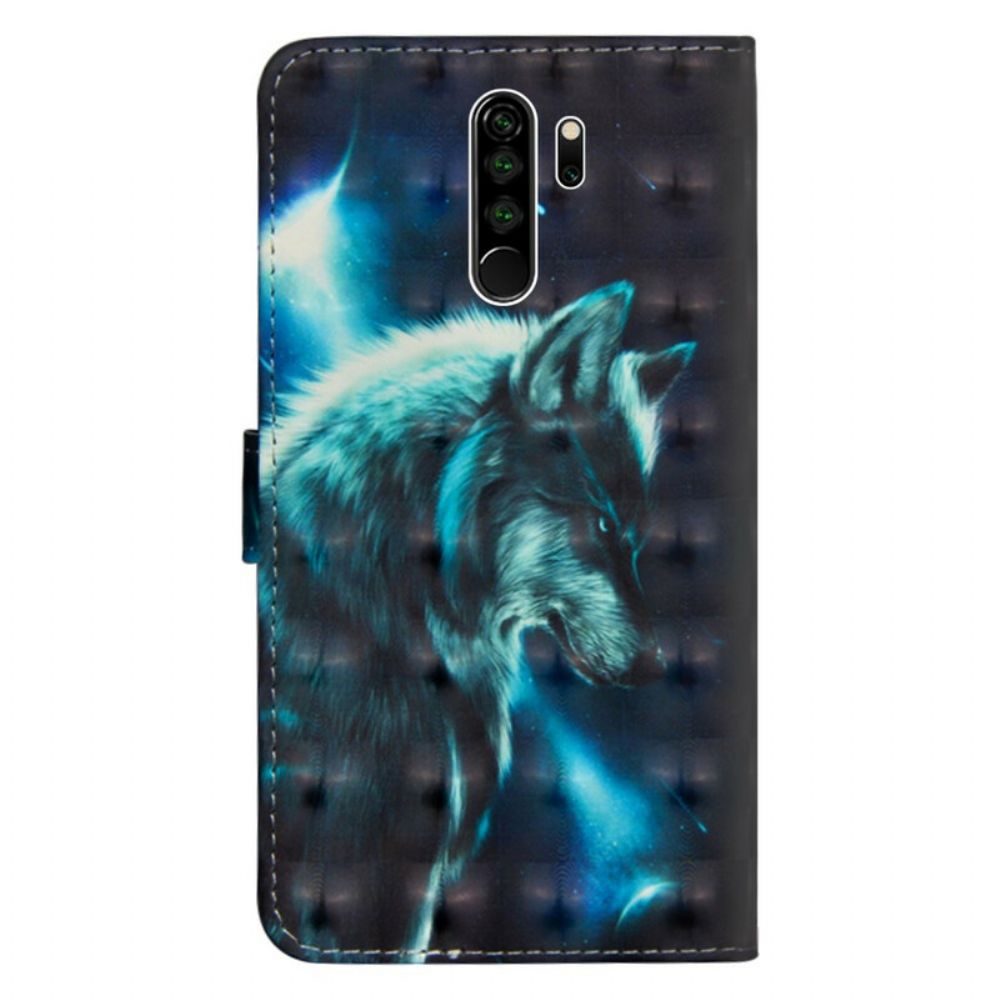 Lederhüllen Für Xiaomi Redmi Note 8 Pro Majestätischer Wolf