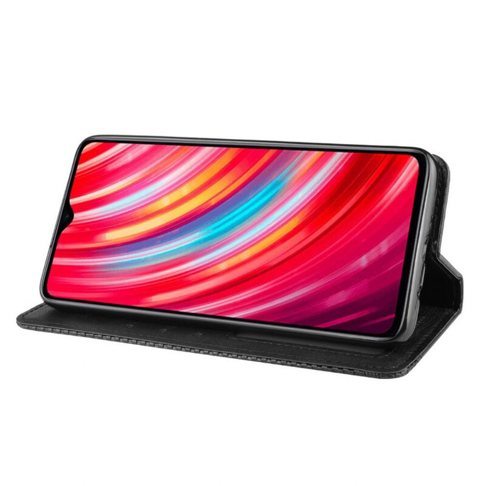 Schutzhülle Für Xiaomi Redmi Note 8 Pro Flip Case Stilisierter Vintage-ledereffekt