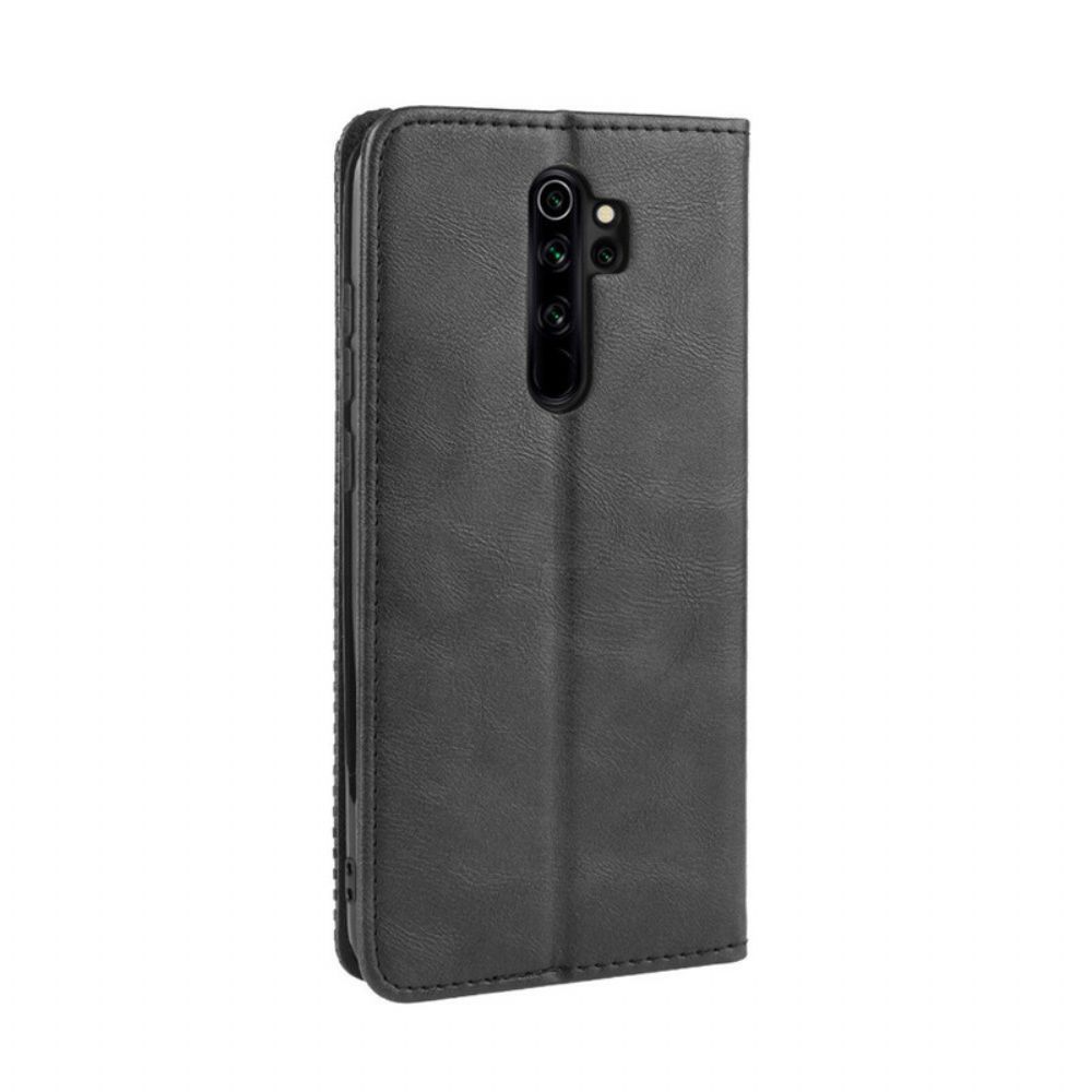 Schutzhülle Für Xiaomi Redmi Note 8 Pro Flip Case Stilisierter Vintage-ledereffekt