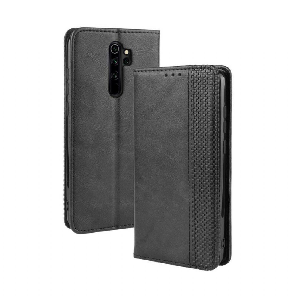 Schutzhülle Für Xiaomi Redmi Note 8 Pro Flip Case Stilisierter Vintage-ledereffekt