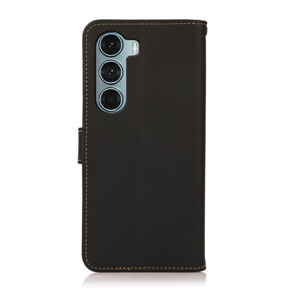 Flip Case Für Moto G200 5G Echtes Leder Khazneh Rfid