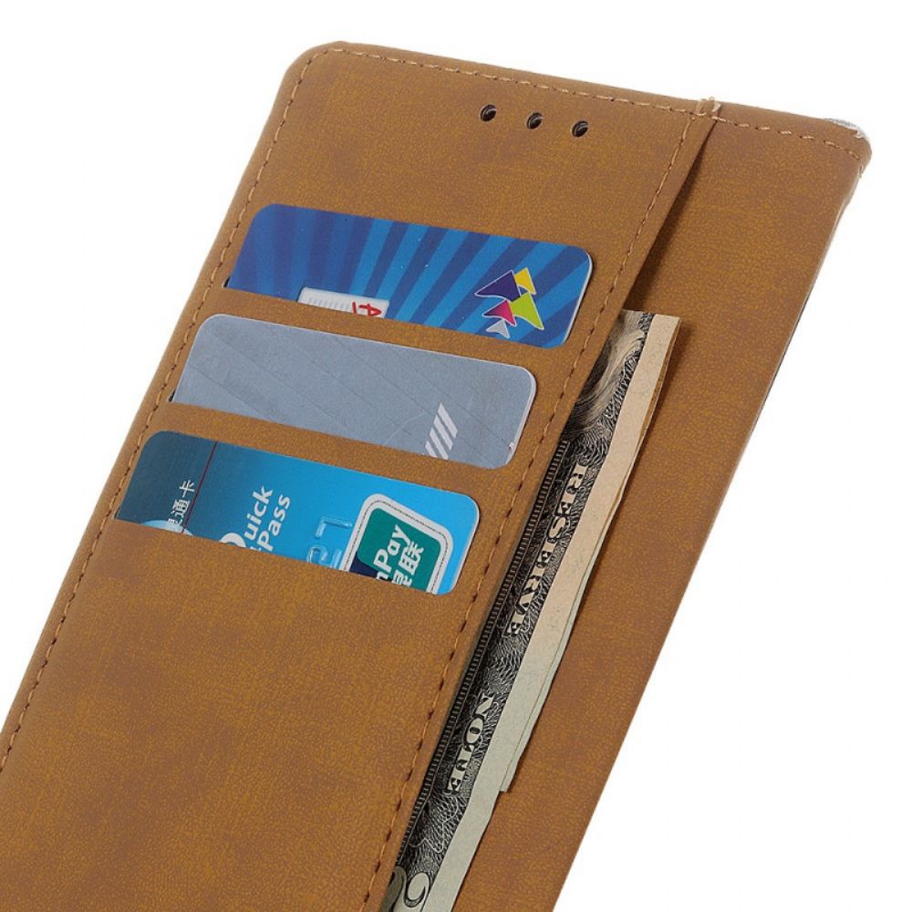 Flip Case Für Moto G200 5G Einfaches Kunstleder