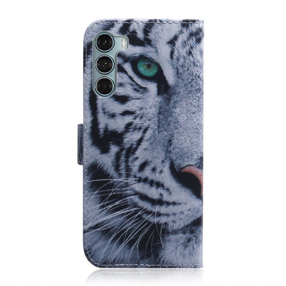 Flip Case Für Moto G200 5G Tigergesicht