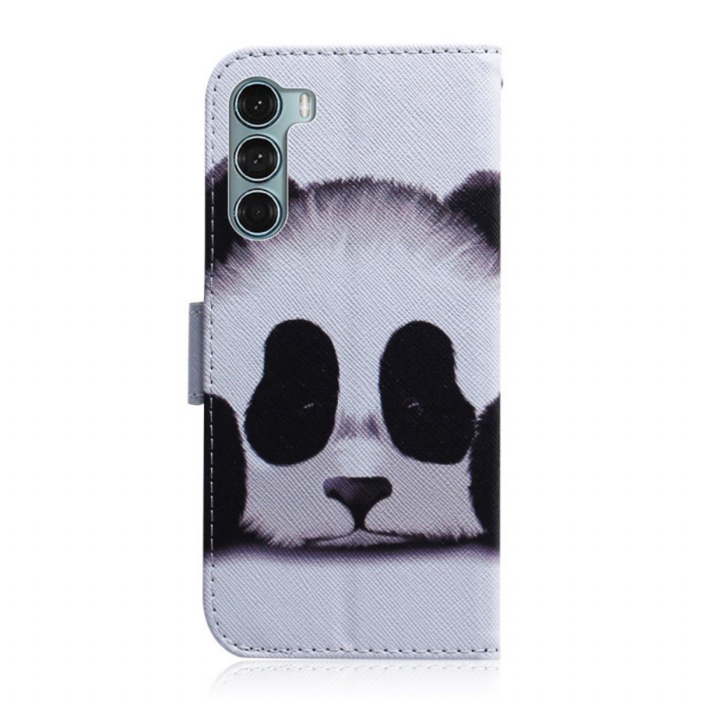 Lederhüllen Für Moto G200 5G Panda-gesicht