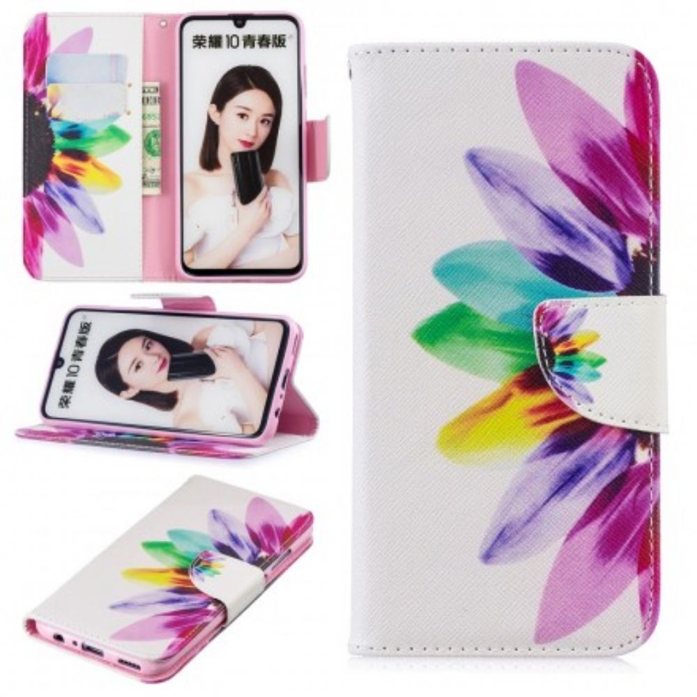 Flip Case Für Huawei P Smart 2024 / Honor 10 Lite Aquarell Blume