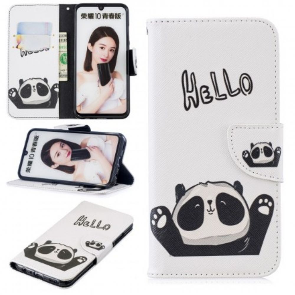 Flip Case Für Huawei P Smart 2024 / Honor 10 Lite Hallo Panda