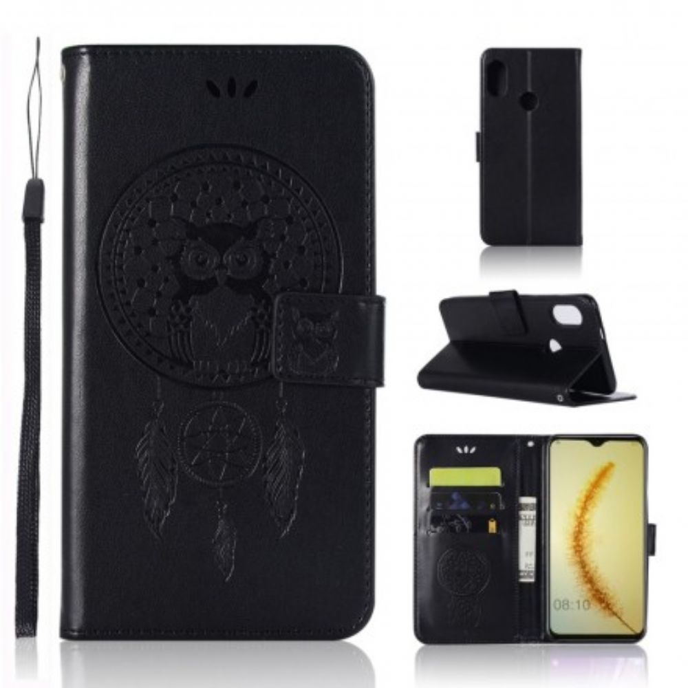 Flip Case Für Huawei P Smart 2024 / Honor 10 Lite Lederoptik Catch Dreams Owl