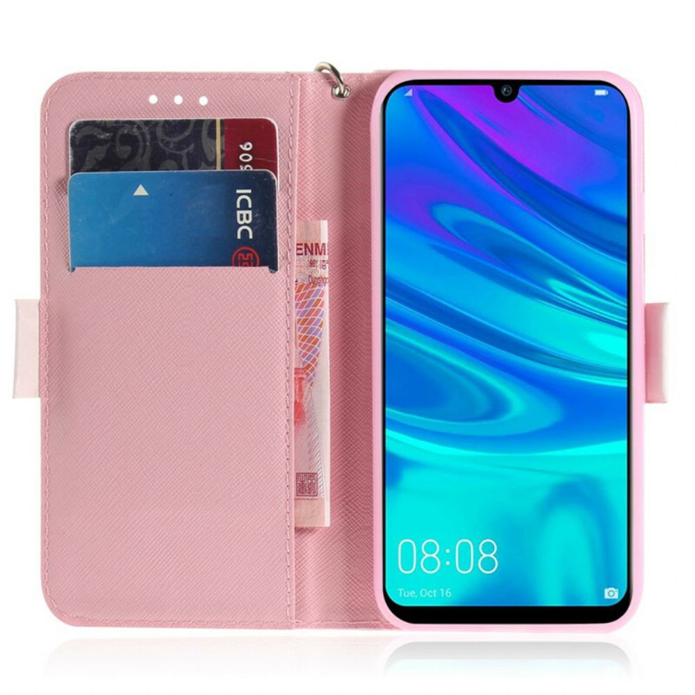 Flip Case Für Huawei P Smart 2024 / Honor 10 Lite Mit Kordel Panda Love Mit Riemen