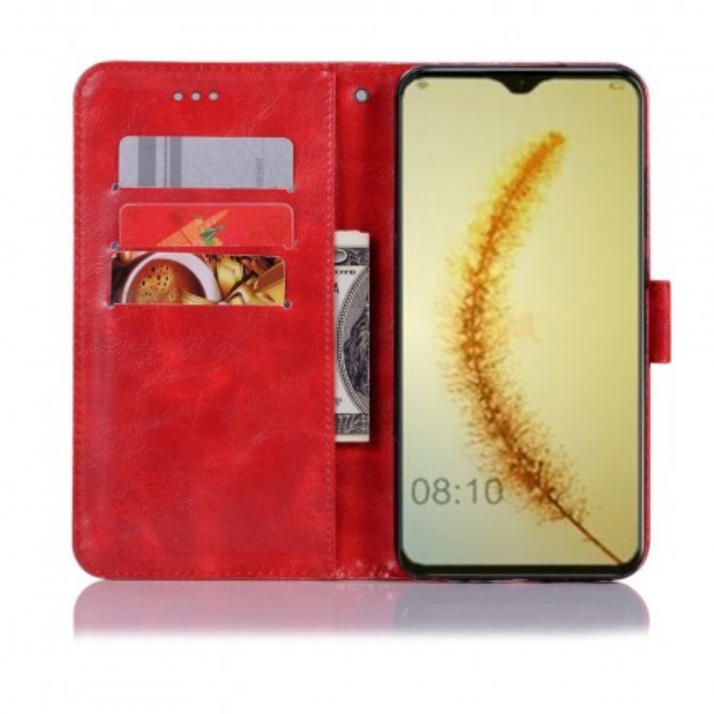 Flip Case Für Huawei P Smart 2024 / Honor 10 Lite Mit Kordel Vintage Kunstlederband