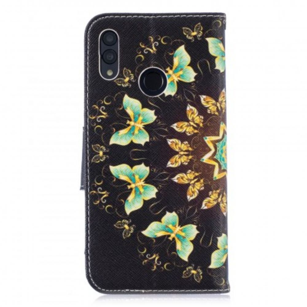 Flip Case Für Huawei P Smart 2024 / Honor 10 Lite Schmetterlings-mandala