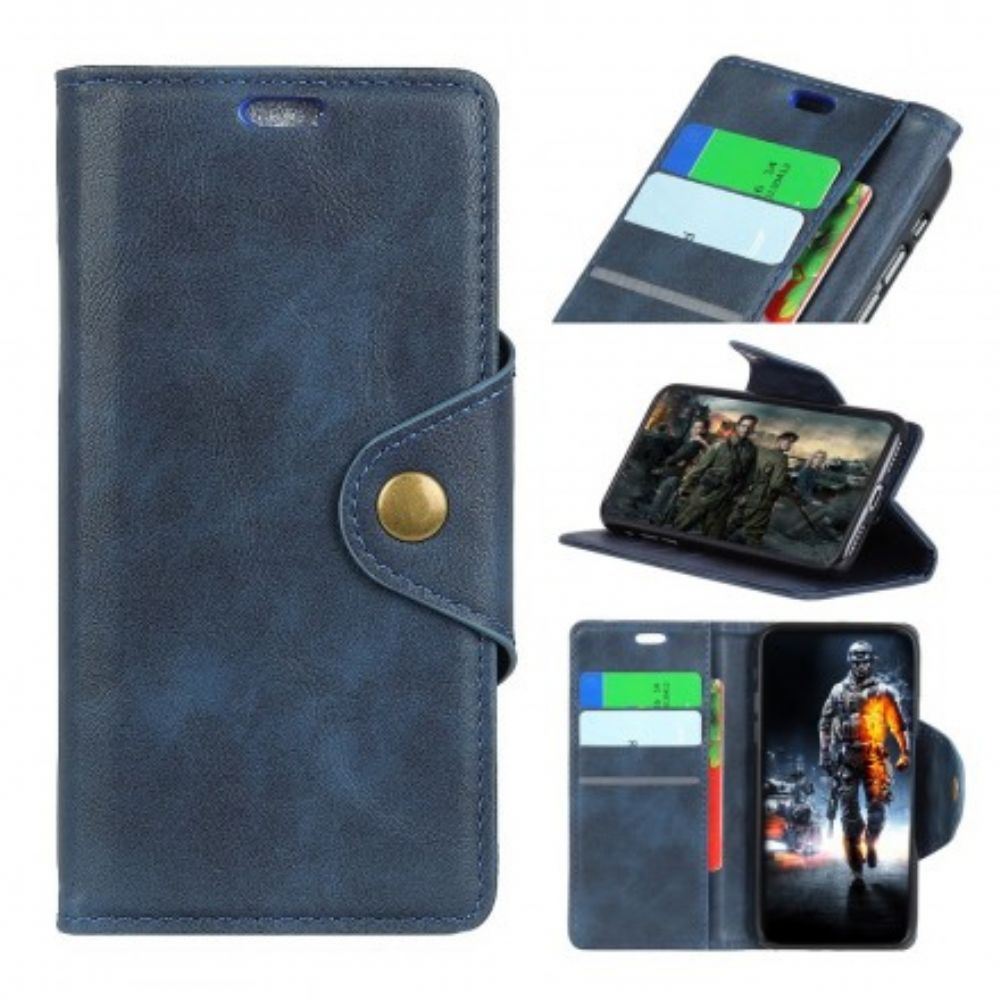 Flip Case Für Huawei P Smart 2024 / Honor 10 Lite Vintage-knopf Aus Kunstleder