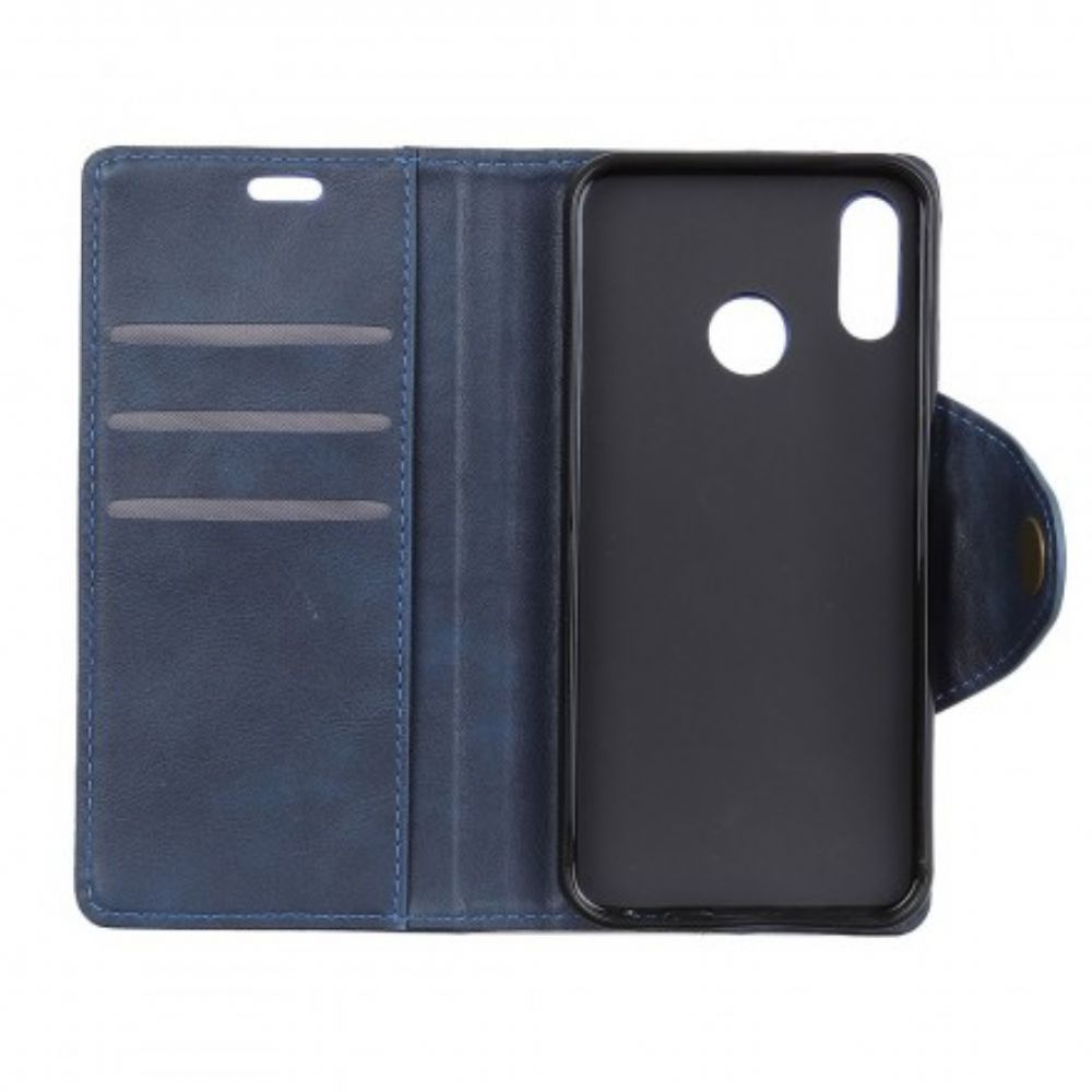 Flip Case Für Huawei P Smart 2024 / Honor 10 Lite Vintage-knopf Aus Kunstleder