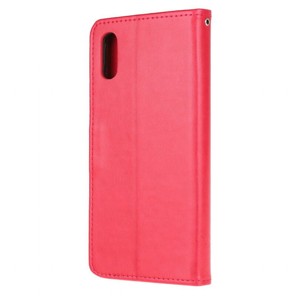 Flip Case Für Xiaomi Redmi 9A Asiatische Schmetterlinge Und Blumen