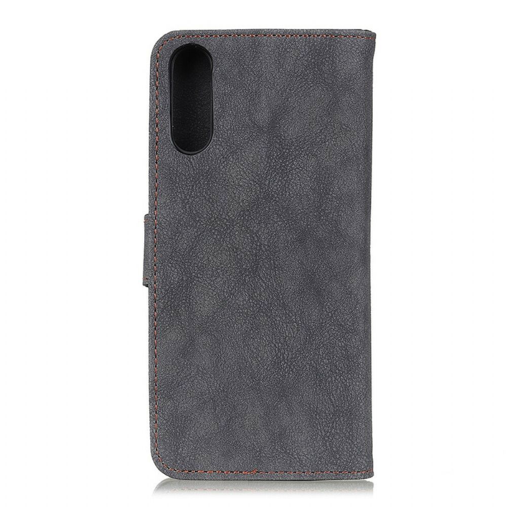 Flip Case Für Xiaomi Redmi 9A Khazneh Retro Spaltleder