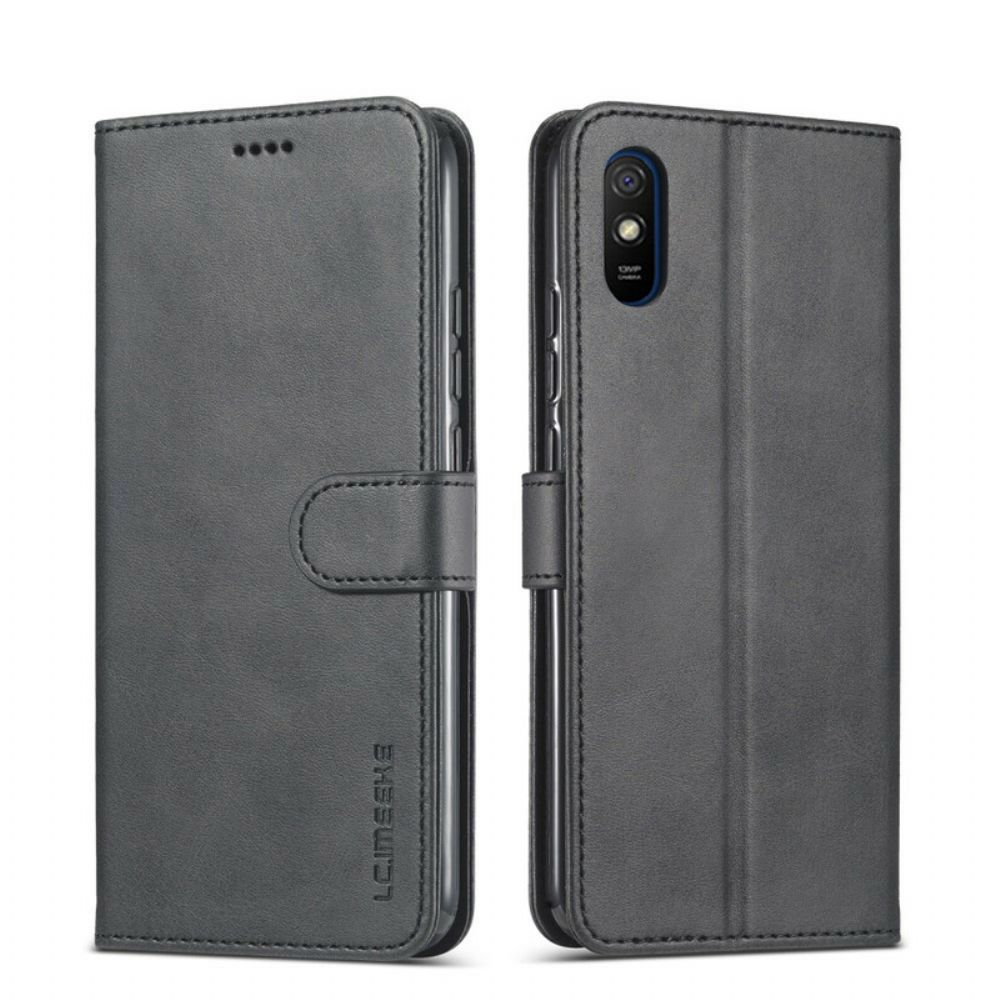 Flip Case Für Xiaomi Redmi 9A Lc.imeeke Ledereffekt