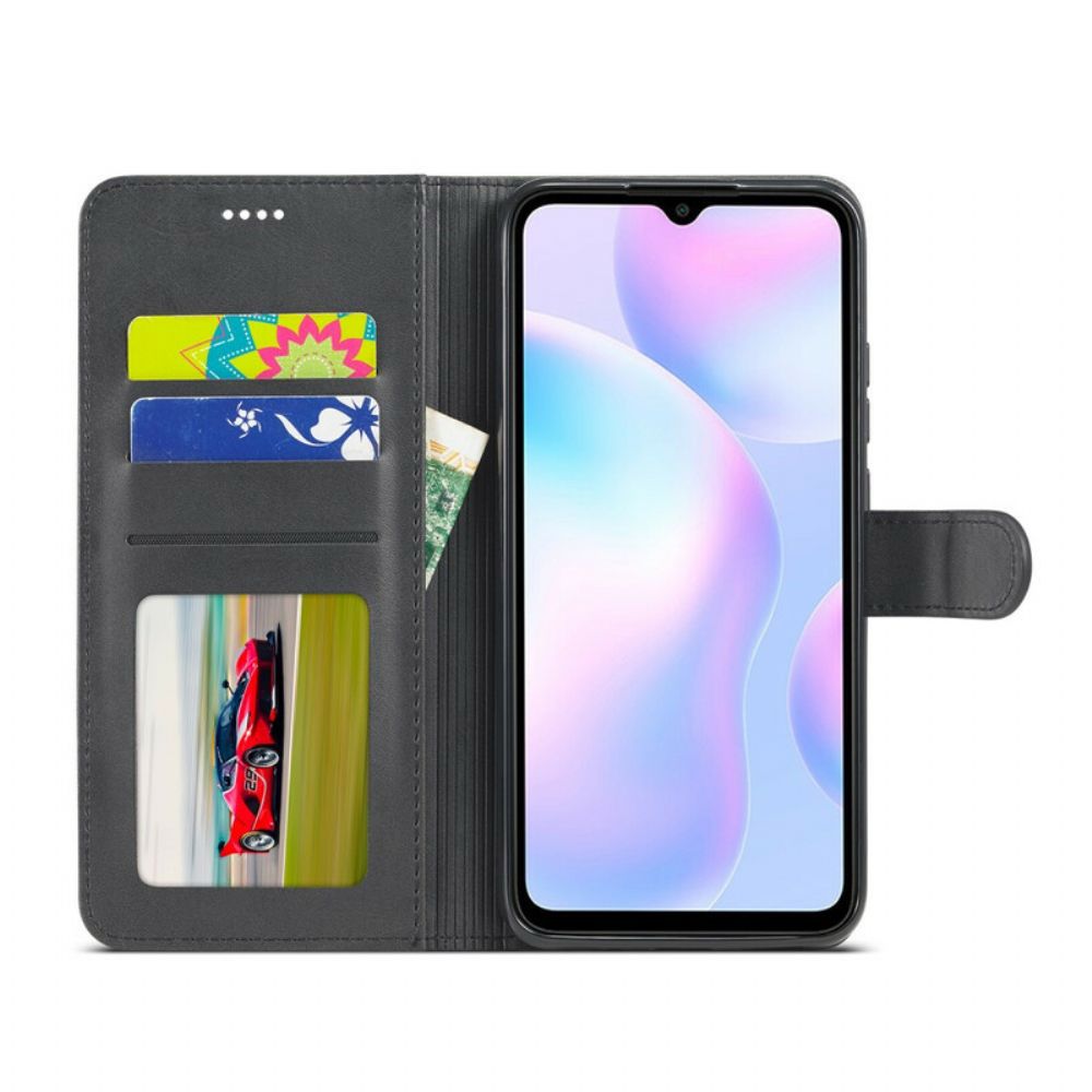 Flip Case Für Xiaomi Redmi 9A Lc.imeeke Ledereffekt