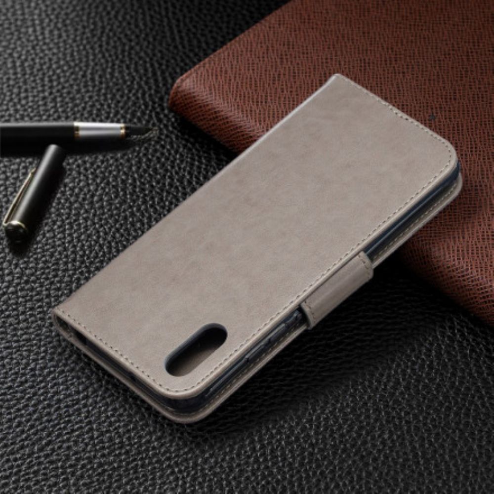 Flip Case Für Xiaomi Redmi 9A Mit Kordel Schmetterlinge Bedruckter Riemen